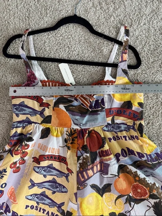 MAEVE Anthropologie Colorful Fruit Print Sundress with Bow - Picture 8 of 12